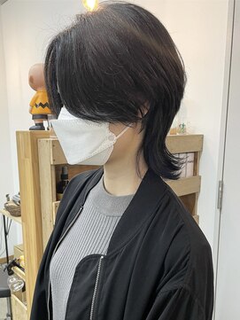 キューズ クラブ(cuz KLUB) ショートウルフアッシュブルー