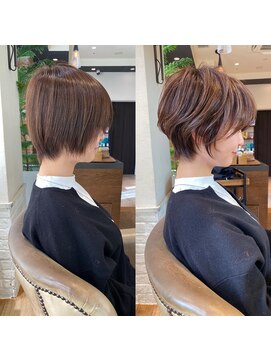 バンプ ギンザ(BUMP GINZA) 30代40代50代絶壁解消ひし形白髪ぼかし大人ショートボブ/聖