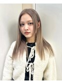 ミルクティーブロンド　ブリーチ　ダブルカラー