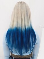 クク 渋谷(QUQU) ロングヘア ツートーン ホワイト