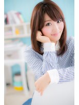 ミック ヘアアンドビューティー 大山店(miq  Hair&Beauty)&nbsp;”斜めバングｘワンカール”がベストマッチ★愛されセミディ