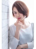 セミウェットでスポンテニアスな大人かわいい前下がりボブ 川口
