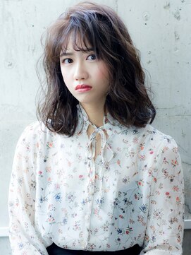 メノン 茨木店(Menon) 毛先パーマ　ことりベージュ　ラフウェーブ