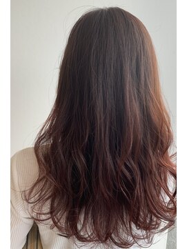 美容室 アイディー i-dee チェリーレッドグラデーション