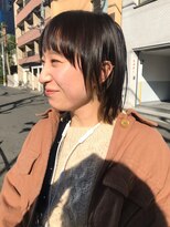 フロート 小阪店(float)&nbsp;インナーカラー_エアリーミディ 黒髪 ホワイトアッシュ