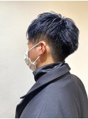 ダブルカラー×ブルーブラック