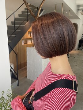 アメ(ame) 短めコンパクトボブ×ベージュブラウン