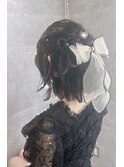 ボブヘア・ハートアレンジ×推しカラーエクステ【L'wis乙津】
