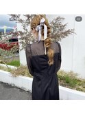 リボンヘアレンジ