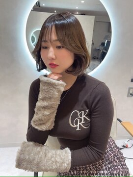 エヌ 大阪梅田店(enu) #韓国風#大人ボブ#髪質改善トリートメント#ココアブラウン#梅田