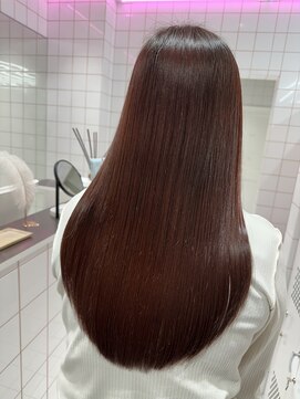 ロンドルーチェ 心斎橋(Lond luce) ダークアッシュ/ミディアムレイヤーカット［髪質改善/縮毛矯正］