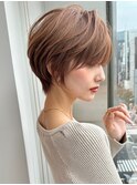 ショートボブ髪型30代40代50代前髪あり前髪なし面長丸顔【倉田】