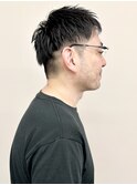 *アップバングビジネスツーブロック爽やか清潔感黒髪30代40代1