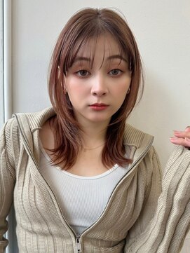ハニー 町田(HONEY) ミニウルフ小顔レイヤーチェリーブラウン髪質改善卵型美髪2