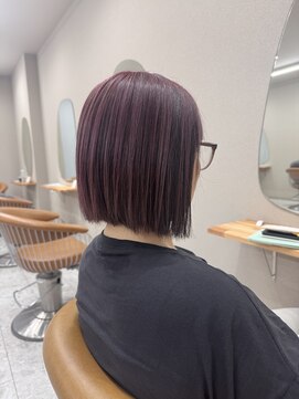 シカ 神戸三宮元町店(Cica) アンブレラ デザインカラー インナー 三宮 ブリーチ ボブ