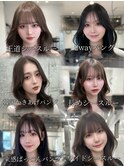 小顔前髪 シースルーバング アイドルバング 顔まわりカット