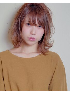 ロッソ ヘアアンドスパ 六町店(Rosso Hair&SPA) ゆるふわオレンジブラウン