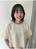 切りっぱなしボブ/シースルーバング