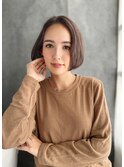 【町田】アッシュマット×クール内巻きボブ／大人女子に人気