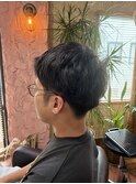 ブルーブラック/フェザーパーマ/サーフカール[鎌取/増田]