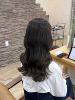 ヘア カンパニー トワ 千葉店(TOWA)&nbsp;千葉/千葉駅/ダブルカラー/オリーブグレー/黒髪/ヘッドスパ