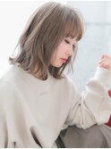 関内/髪質改善/ホワイトグレージュ×外ハネミディアムレイヤーn