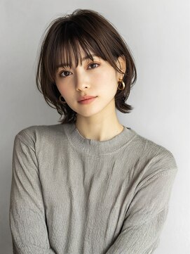 ビューティシモ 川越(Beautissimo) ショート 前髪カット レイヤーボブ ブラウンカラー20代30代