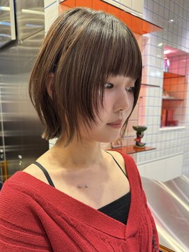 サンクマーケット 渋谷(cinq MARKET) レイヤーボブウルフボブミディアムレイヤー渋谷ブリーチカラー