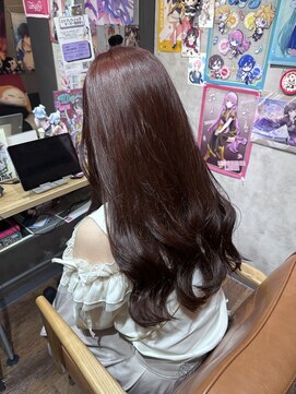 ヲタクに美容室は難しい。 ブリーチなしワインレッド