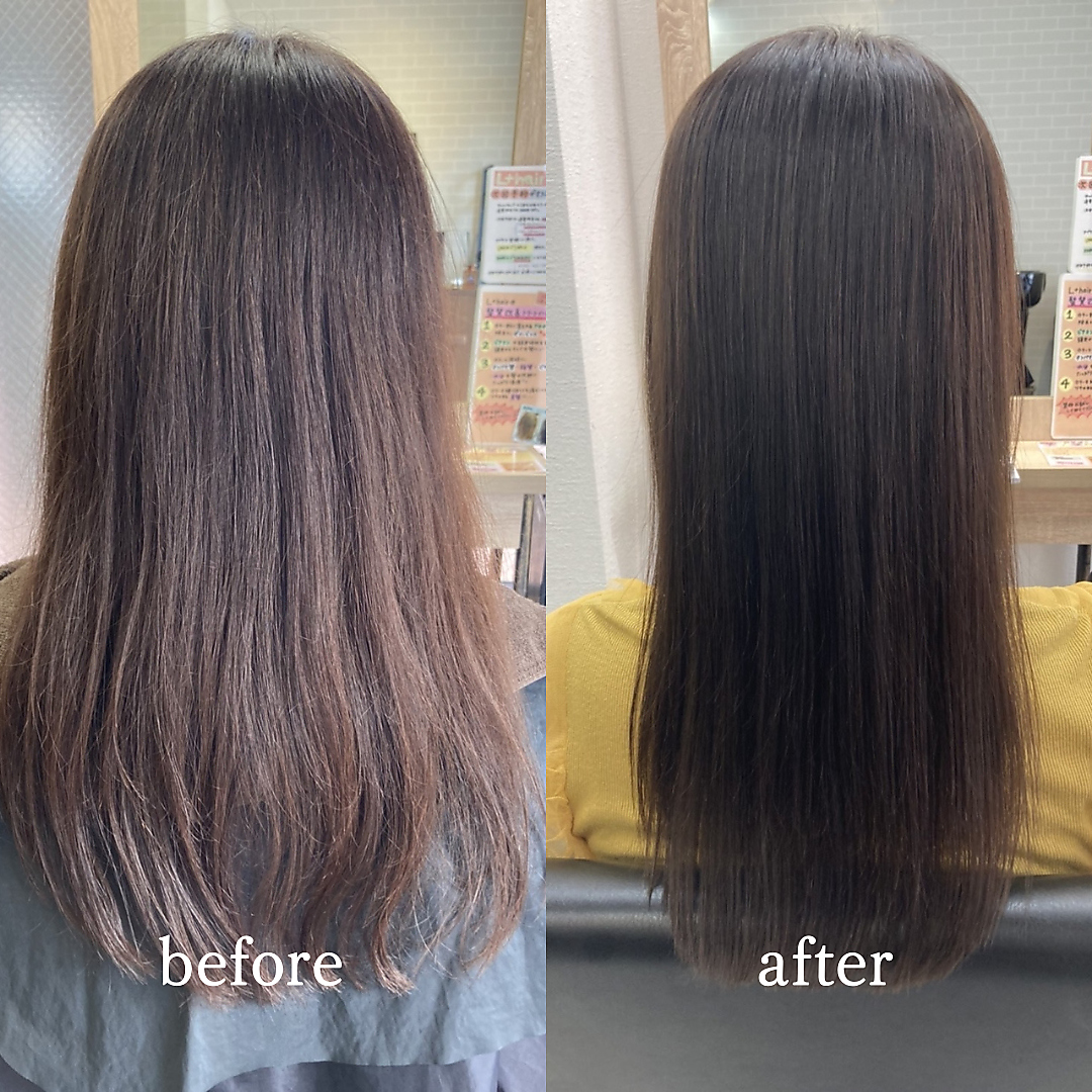 エルプラスヘアー 平尾店(L+hair) 20代30代透明感ストレート髪質改善カラーベージュ縮毛矯正