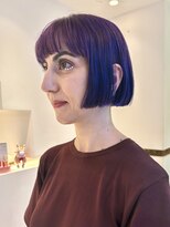 ビファインクーアヴェダ(Be fine coo AVEDA)&nbsp;パープルグラデーション　デザインカラーボブ/