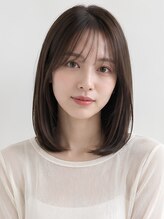 ビューティシモ 所沢(Beautissimo)&nbsp;ミディアムヘア 内巻き ベージュカラー ダメージレス 髪質改善