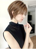 say.ショートボブ耳掛けショートクールショートハッシュカット