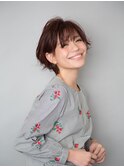 大人の外ハネショートボブ（＝ヴァイオレットアッシュブラウン）