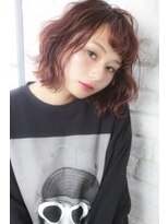 アジールヘア 北千住駅西口店(agir hair)&nbsp;大人ガーリー/外ハネ/20代/チェリーブラウン/イルミナカラー