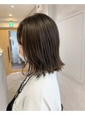 YOKE 切りっぱなしボブ グレージュ ブリーチなし