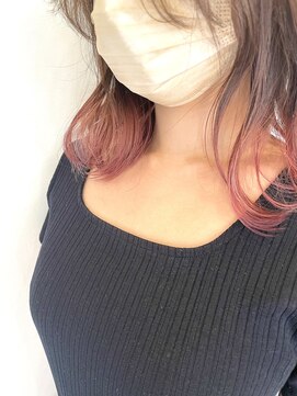 ブレス 横浜(bless) ピンクグラデーション暖色系カラー ピンクベージュ
