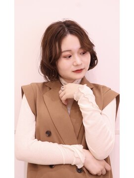 レブリィ ゼンコーハシモト(Reverie ZENKO Hashimoto) レイヤーボブ×ゆるふわパーマ