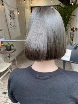ヘアプレイスソル (HAIR PLACE SoL) 艶髪ナチュラルグレージュ♪ボブ