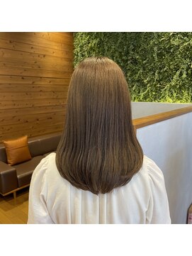 ジールサロン つくば本店 ブリーチなし透明感カラー×ブラウンカラー