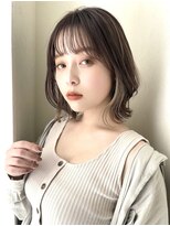 ロンド クラン 岡崎(Lond Clan)&nbsp;小顔ヘア　ヌーディーカラー　韓国ボブ　切りっぱなしボブ