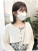 切りっぱなしボブ×イヤリングカラー