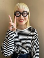 ソイ 下北沢(soi)&nbsp;【抜きっぱなしblond】オン眉_ワイドバング_ケアブリーチ_ボブ