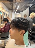 カルマパーマ　センターパート　ニュアンスパーマ