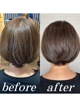 ゼン(ZEN 禅) ショート/白髪ぼかしカラー/カット