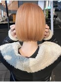 オレンジブロンド　ケアブリーチ　ボブ