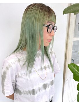 エース (ACE) ACE横浜　グリーンルーツヘア×大人かわいいオン眉