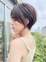 ショートボブ髪型30代40代50代前髪あり前髪なし面長丸顔【荒牧】