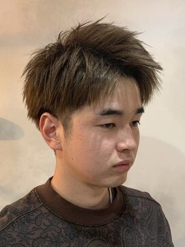 ビスクヘアデザイン(bisq hair design) メンズカット/刈り上げ/ツーブロック/短髪/ブラウンカラー