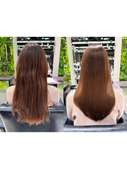 ≪ダメージやブリーチ毛に対応≫朝の髪のお手入れがもの凄くラクになる[横浜/髪質改善/縮毛矯正/学割U24]